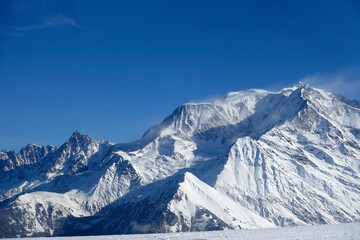 Fototapeta na wymiar French Alps. Mont Blanc massif.
