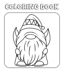Fairy forest gnome coloring page