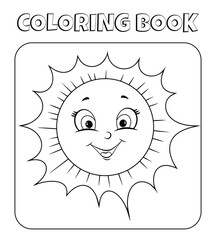 warm summer sun coloring page