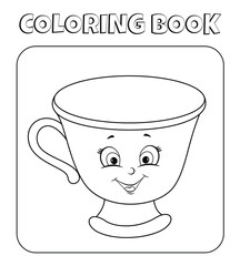 Little cup coloring page for kids