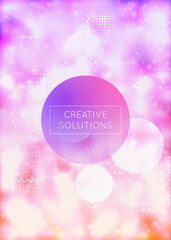 Digital Shape. Light Pearlescent Template. Vibrant Flyer. Trendy Dots. Space Banner. Geometric Background. Violet Magic Texture. Minimal Design. Purple Digital Shape