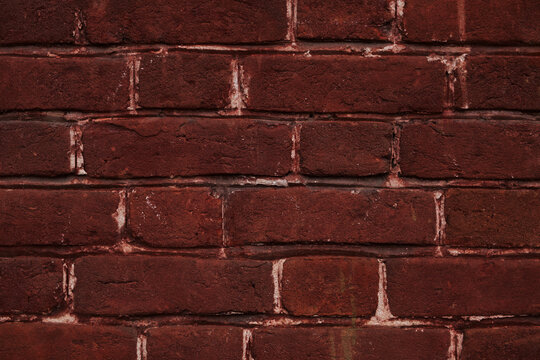 Grunge brick wall, Red brick wall texture grunge background with vignetted corners to interior design