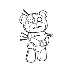 voodoo coloring page for adult nique Pages to Color on Voodoo Dolls, Satanic Art,