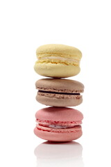 Balanced macarons, classic French sweet