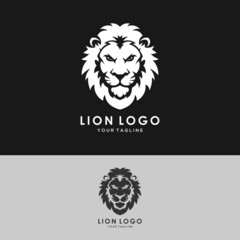 Vector illustration of a lion logo, emblem design.