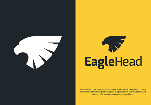 eagle head logo design. logo template