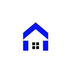arrow house home blue logo up