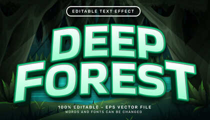 deep forest 3d text effect and editable text effect