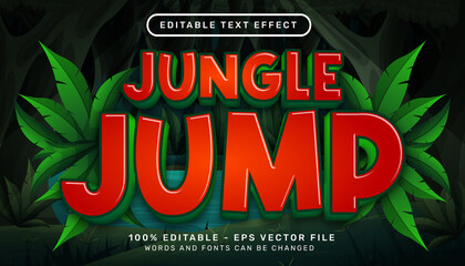 jungle jump 3d text effect and editable text effect