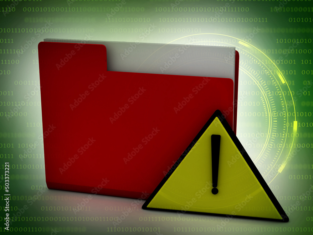 Poster malware folder icon. isometric of malware folder 3d icon for web design isolated