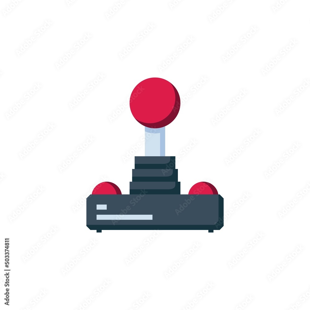 Poster joystick vector icon. computer component icon flat style. perfect use for logo, presentation, websit