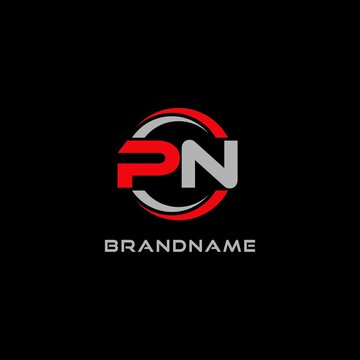 Letter PN logo combined with circle line, creative modern monogram logo style