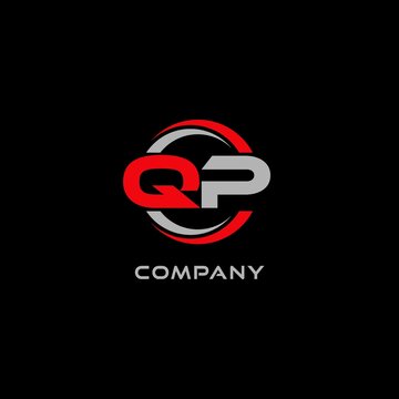 Letter QP logo combined with circle line, creative modern monogram logo style