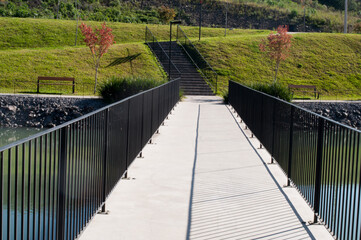 Photograph of a bridge of a park
