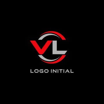 Letter VL logo combined with circle line, creative modern monogram logo style