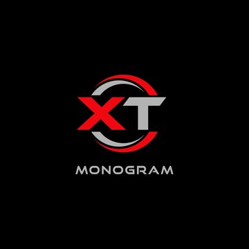 Letter XT logo combined with circle line, creative modern monogram logo style