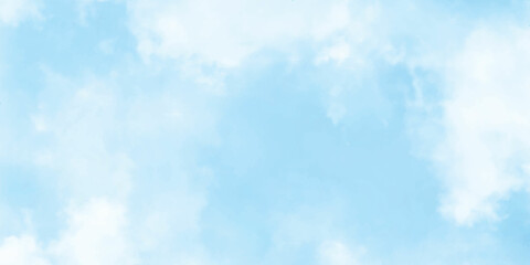 Blue sky with white cloud. The summer heaven is colorful clearing day Good weather and beautiful nature in the morning. vector illustrator