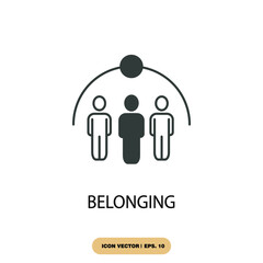 belonging icons  symbol vector elements for infographic web