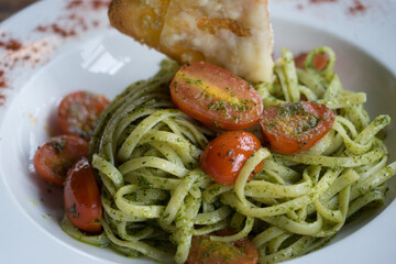 Western foods in a small bistro.