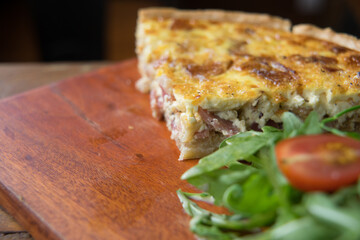 Western foods in a small bistro.