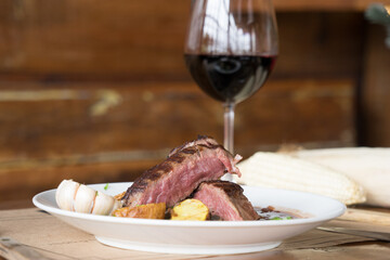 Western foods in a small bistro.