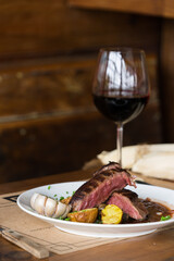 Western foods in a small bistro.