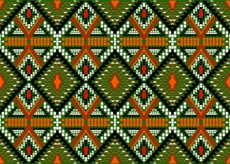 Ikat art pattern Indigenous costumes, carpet prints, wallpapers, background abstracts.