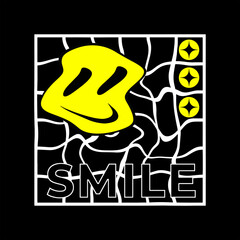 smile melting desain for cloth and streetwear, anymore