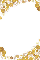 和風の花の年賀状デザイン