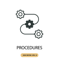 procedures icons  symbol vector elements for infographic web