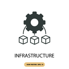 infrastructure icons  symbol vector elements for infographic web