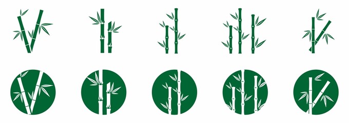 bamboo icon and logo collection