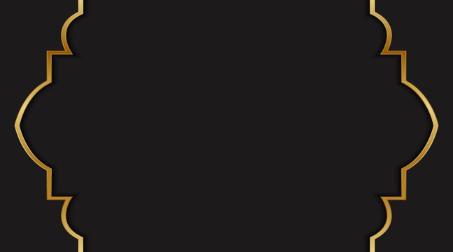 black background vector, with gold border