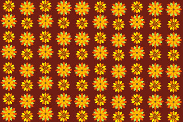 Seamless floral pattern designed for carpets, wallpaper, clothing, batik and coloring books.
