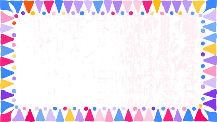 frame with drawing triangle pattern border vector background