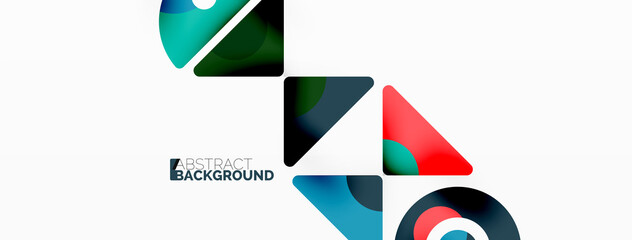 Creative geometric wallpaper. Minimal abstract background. Triangles and circles composition vector illustration for wallpaper banner background or landing page
