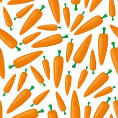 Cartoon carrot pattern seamless