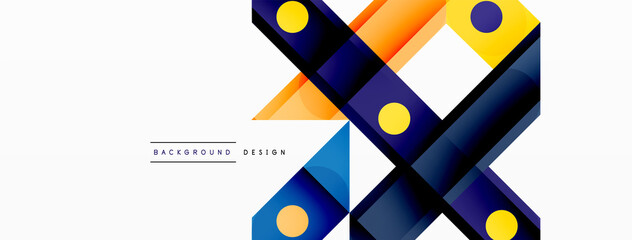 Bright colorful straight lines geometric abstract background. Trendy overlapping lines composition for wallpaper, banner, background or landing