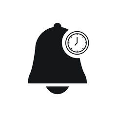 Obraz premium Bell and clock icon design. vector illustration