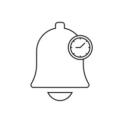 Bell and clock icon design. vector illustration