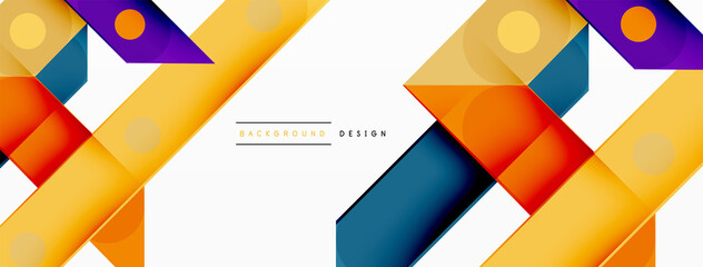 Color overlapping stripes background. Colorful lines composition for wallpaper, banner, background or landing