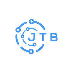 JTB technology letter logo design on white  background. JTB creative initials technology letter logo concept. JTB technology letter design.
