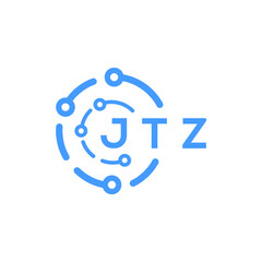 JTZ technology letter logo design on white   background. JTZ creative initials technology letter logo concept. JTZ technology letter design.