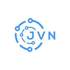 JVN technology letter logo design on white  background. JVN creative initials technology letter logo concept. JVN technology letter design.