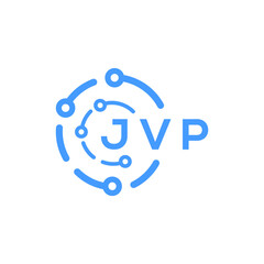 JVP technology letter logo design on white  background. JVP creative initials technology letter logo concept. JVP technology letter design.