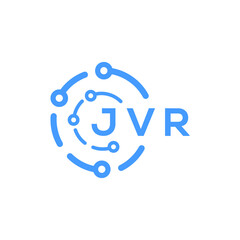JVR technology letter logo design on white  background. JVR creative initials technology letter logo concept. JVR technology letter design.