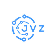 JVZ technology letter logo design on white background. JVZ creative initials technology letter logo concept. JVZ technology letter design.