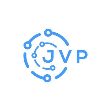 JVP technology letter logo design on white  background. JVP creative initials technology letter logo concept. JVP technology letter design.