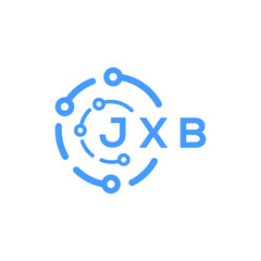 JXB technology letter logo design on white  background. JXB creative initials technology letter logo concept. JXB technology letter design.