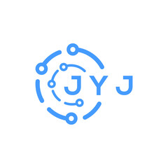 JYJ technology letter logo design on white  background. JYJ creative initials technology letter logo concept. JYJ technology letter design.
